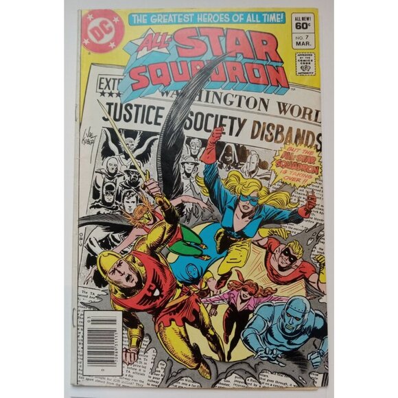 All-Star Squadron #7 (1981) Roy Thomas Comic Book Bagged and Boarded VF+ - Picture 2 of 3